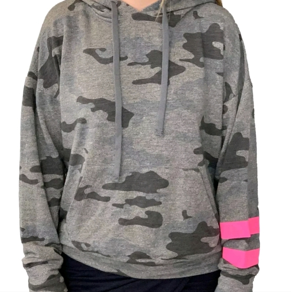 Sundry Camo Hoodie Sweatshirt Size 0 Small